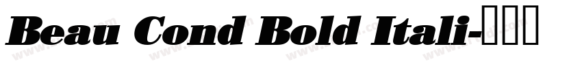 Beau Cond Bold Itali字体转换
